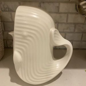 White ceramic Jonathan Adler Menagerie Whale pitcher